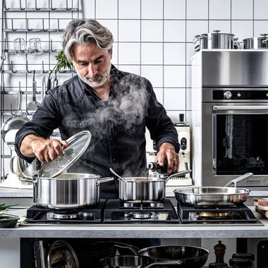 3,1L Rondel stalowy KitchenAid z pokrywką - 4