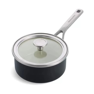 1,3L Rondel emaliowany z pokrywką czarny mat - 4