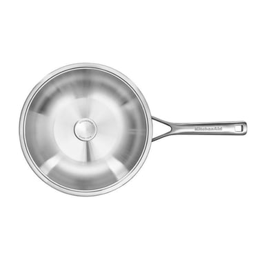 Wok 28cm stalowy KitchenAid z pokrywką - 3