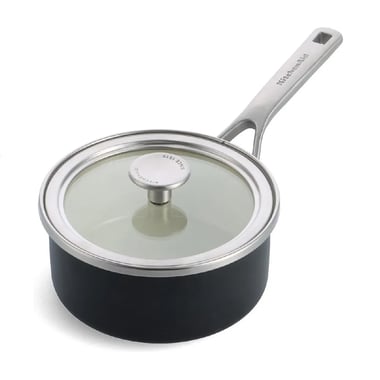 2L Rondel emaliowany z pokrywką czarny mat - 4