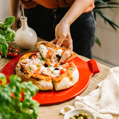 Kamień do pizzy gładki czerwony Emile Henry - 2