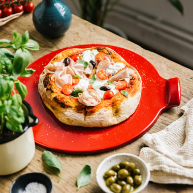 Kamień do pizzy gładki czerwony Emile Henry - 3