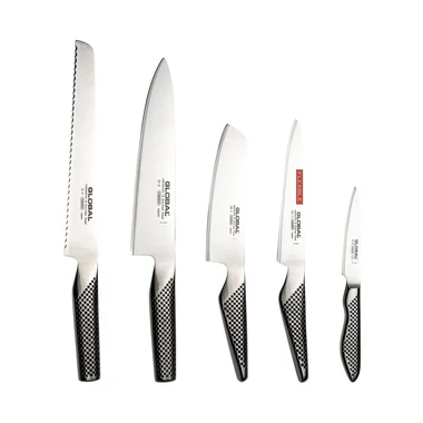 Global Zestaw 5 noży G-2, 9, GS-5,11,38